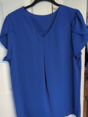 Women’s Royal Blue Short Sleeve Blouse